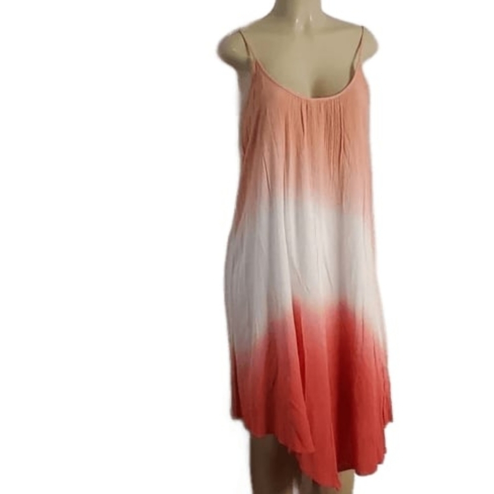 KNOX ROSE Sun Dress Ombré Beautiful Colors Peachy Keen Dress! Sleeveless Size M
